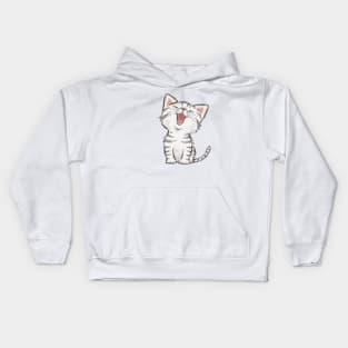 American Shorthair happy cat Kids Hoodie